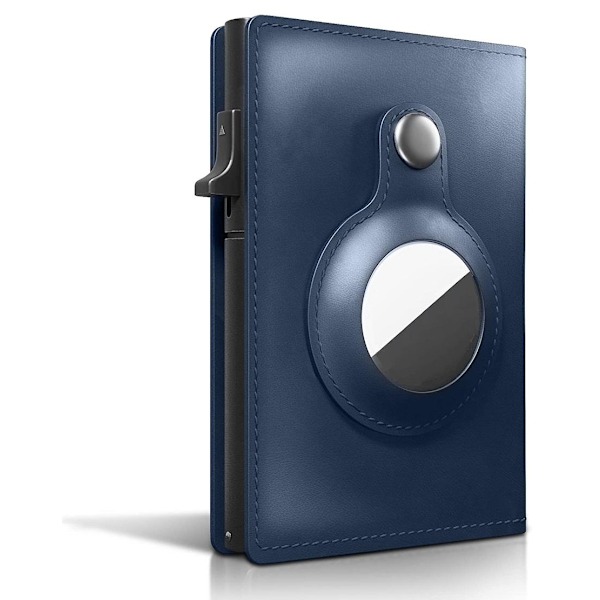 Exklusiv Korthållare C4U Design RFID & NFC Skydd Plånbok Pop-up Blå Blue one size