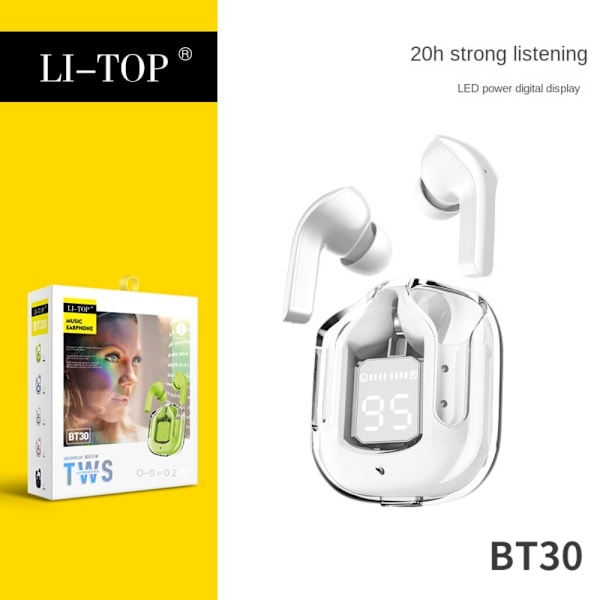 Trådlösa hörlurar Bluetooth-hörlurar VIT white