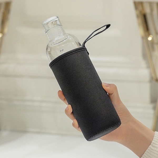 500ml Transparent Vattenflaska i Plast Stor Kapacitet Glas Vattenflaska För Gym Sport Resor Träning