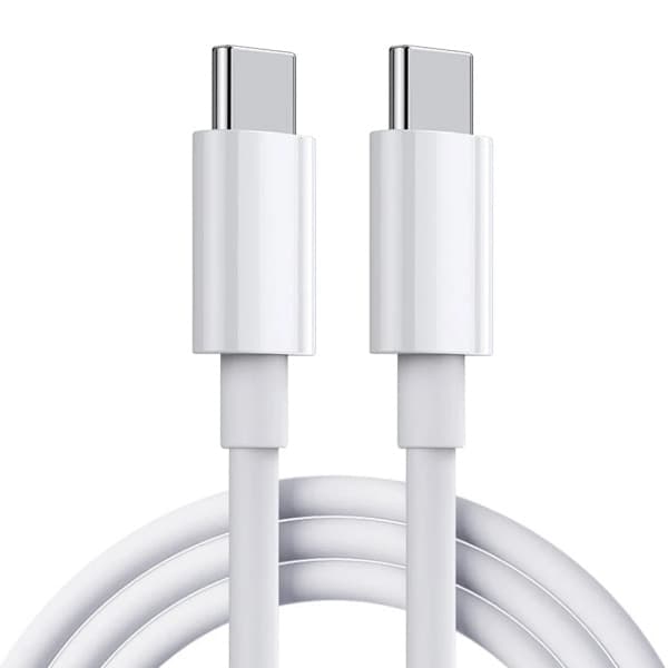 USB-C 20W Snabbladdare Adapter med 2m Kabel för iPhone, Vit