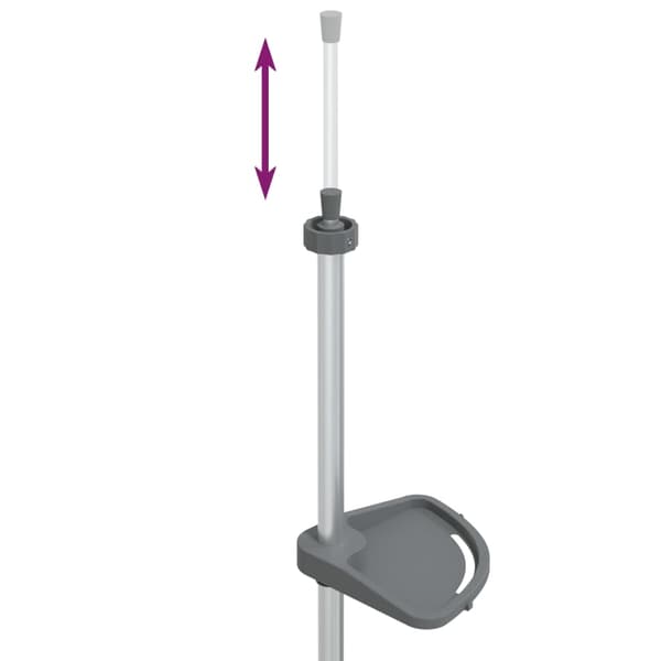 vidaXL Teleskopisk Duschhörnhylla 4 Hyllplan Silver Aluminium Silver 1100