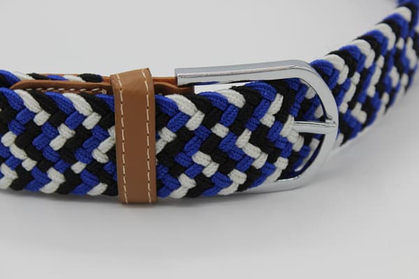 Unisex elastiskt flätat stretchbälte för män och kvinnor. 105 cm 23