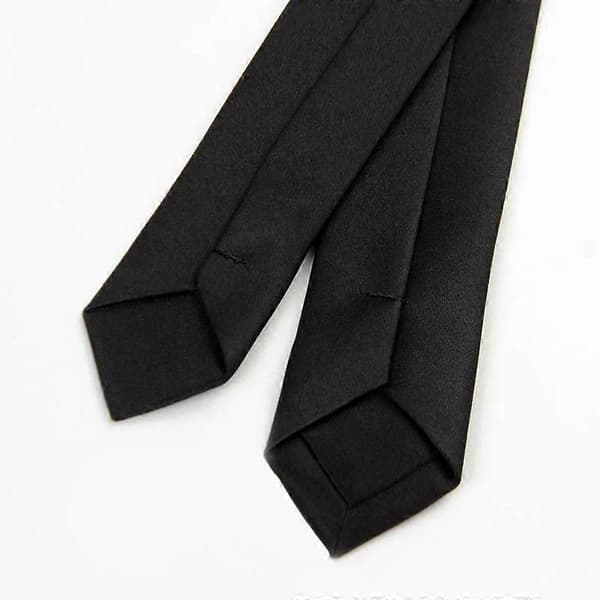 Mode Elegant Sort Slips Klassisk Slank Slank Slips Ny Satin Super Slank Slips (FMY)
