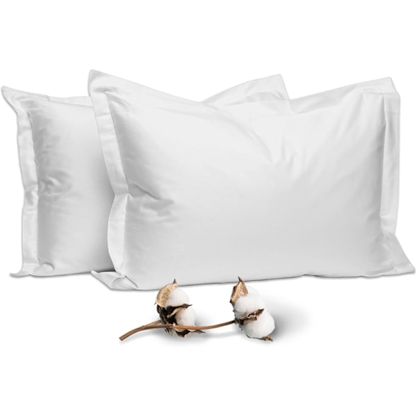 Örngott (set om 2) Bomullsörngott 50 x 75 cm White
