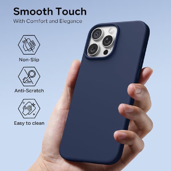 17 Pro Max Flytende Silikon Støtsikkert Deksel Kompatibel med 17 Pro Max Mykt Deksel Full Beskyttelse (Lys Grå) Lys Grå iPhone 16 Pro Max Lys grå iPhone 16 Pro Max Light grey