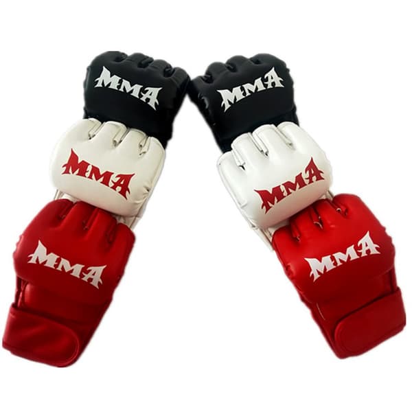 Halvfingerboxhandskar - MMA Sparring & Sandsäcksträning Röd Red 139