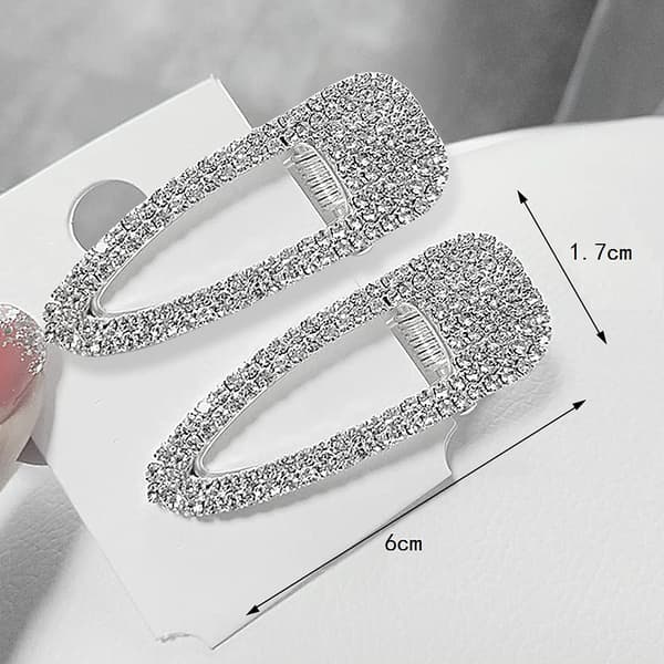 Rhinestone hårspenner, krystallglitrende rhinestone hårtilbehør, sølv hårspenner for kvinner og jenter