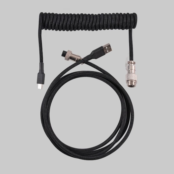 Mekaniskt tangentbord Loop USB-tangentbordskabel SVART black