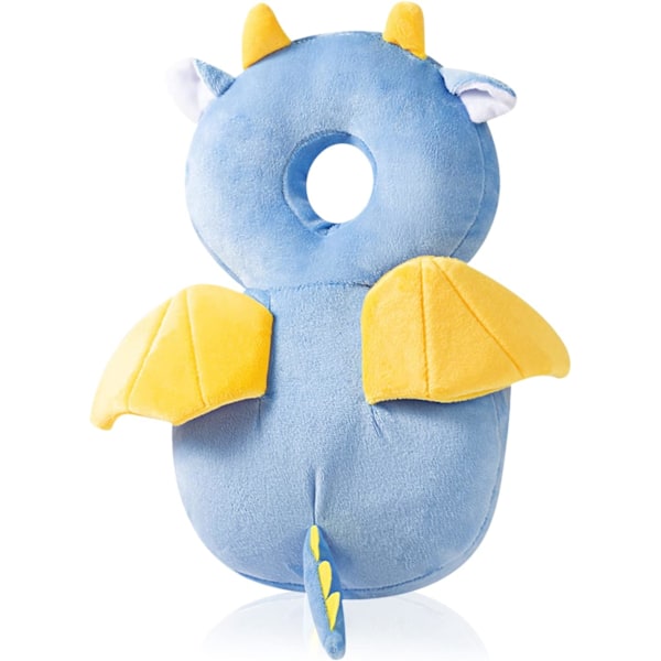 Baby Huvudskydd, Baby Huvudskydd Ryggsäck, Justerbara Huvudskydd för Småbarn, för 4-24 Månader Bebisar som Lär sig Gå Plush Dragon