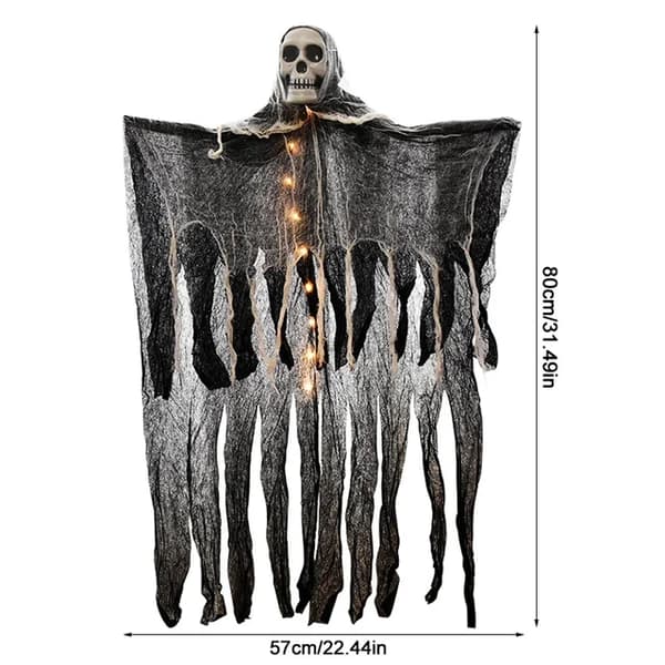 Riippuva haamu LED-valolla – Halloween-koriste