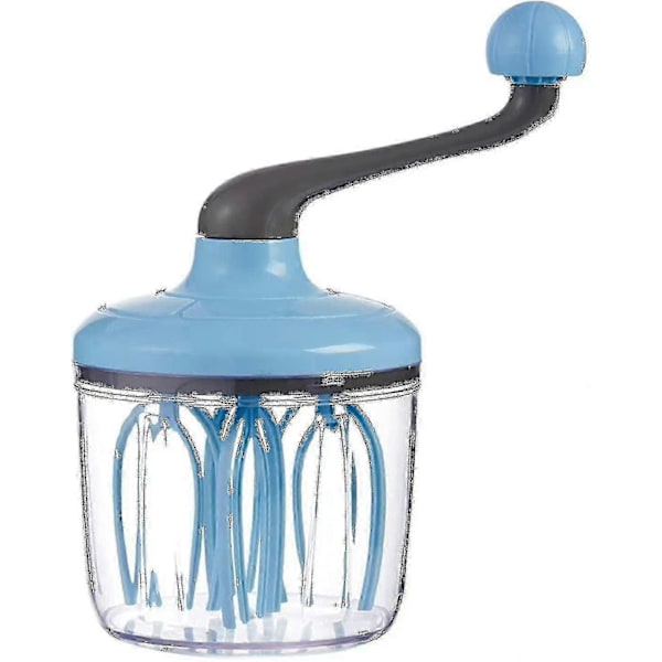 Roterande Handvisp Manuell Visp Äggvispare Roterande Handhållen Äggskummare Mixer För Bakning Matlagning - JZ Sky Blue