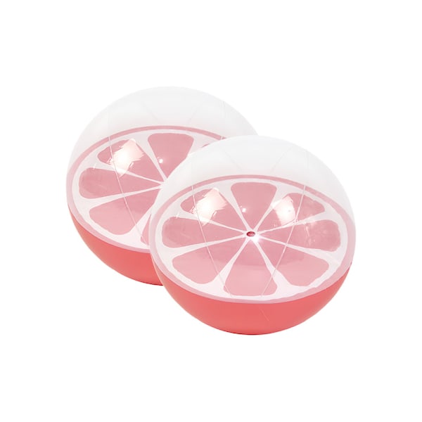 (2 st) Badboll, Uppblåsbar badboll, badvattenboll, leksaksboll för poolparty (45 cm, transparent orange boll)