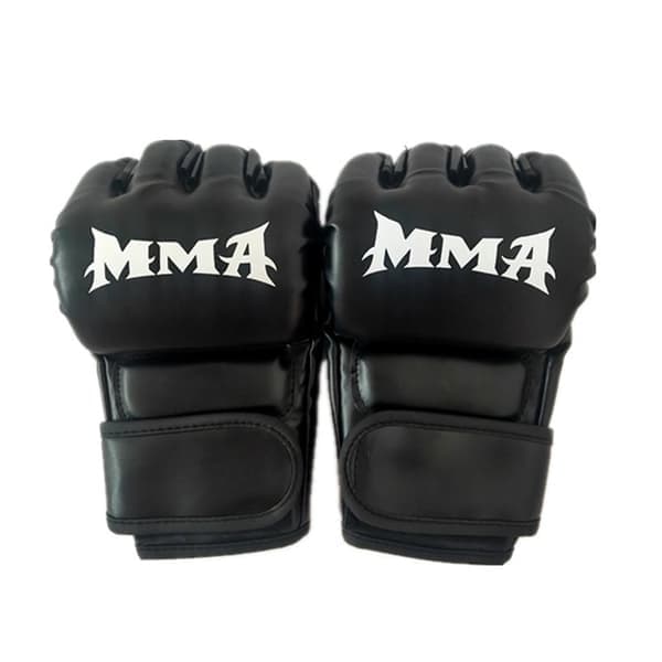 Halvfinger boksehandsker - MMA Sparring & Sandbag Træning Sort Sort Black