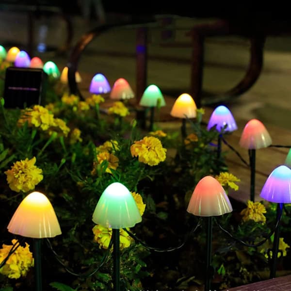 Solcelled Hagepynt 5M 20 LED Sopplys, Vanntette Sopplys for Utendørs coloured