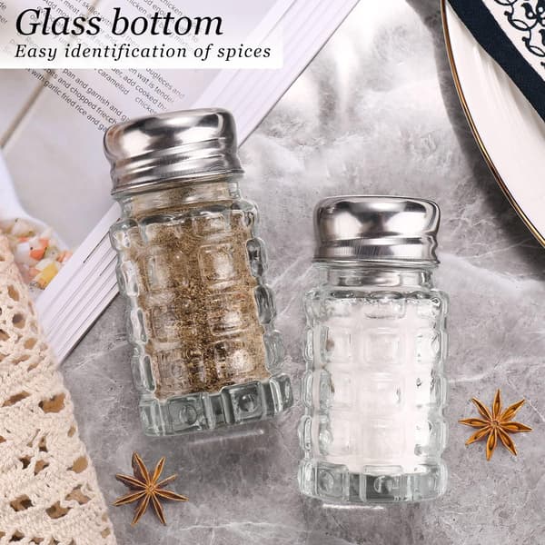 Glass salt- og pepperbøsse, sylindrisk saltbøsse