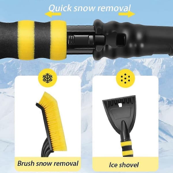 Snøskuffer for bil, multifunksjonell, avtakbar, sammenleggbar