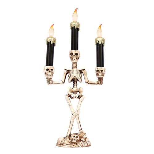 Halloween Skelet Lysestage 3 Lys Halloween Lysestage med