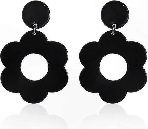 Fargerike Retro Blomster Øredobber Daisy Drop Øredobber Akryl Blomsterdesign