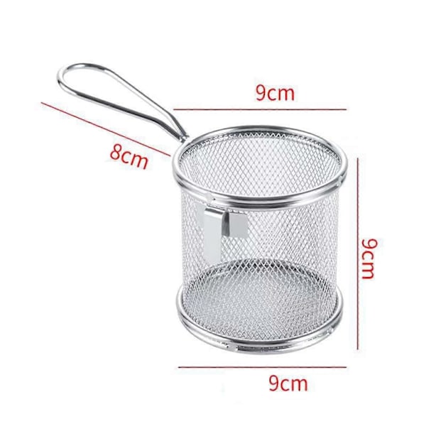 Spaghetti Sil Köksredskap Pasta Durkslag Sikt Rostfri Nudelsil Fritöskorg för Matlagning Avrinning 9x9cm