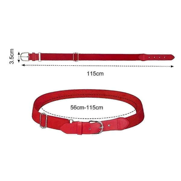 Baseballbælte til voksne, elastikbånd, justerbar længde, kunstlædermateriale, velegnet til baseball og softball, unisex, lyse farver. A22 56-116cm