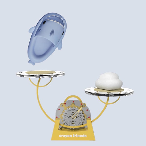 Haj Slides Barn Vuxen Kvinnor Män Hajtofflor - Cloud Shark Slide Strand Sandaler Unisex Kudde Hemma Jultomte, 100% Ny gul 36-37 yellow