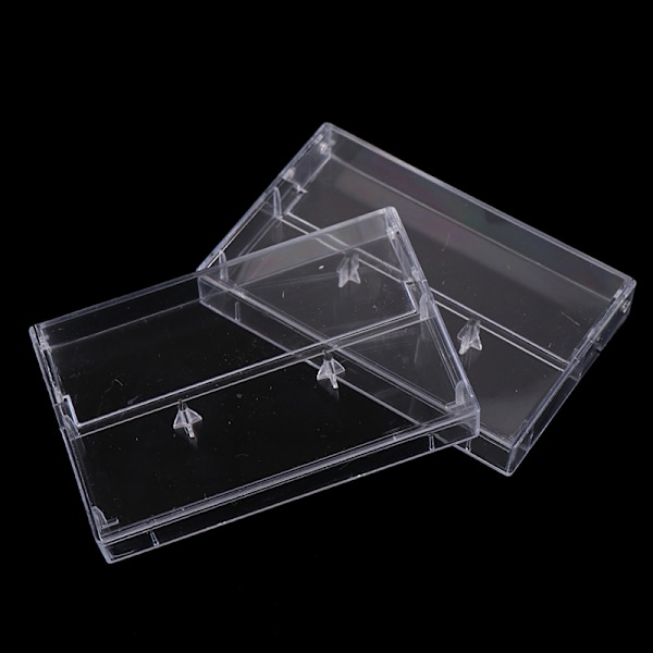 10 st inspelningskassettfodral förvaringsbox transparent D 10pcs