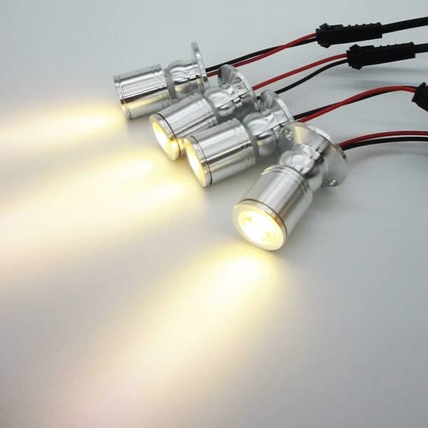 Mini infällda spotlights för skyltfönster, LED mini spotlights, takspotlight 1 W LED