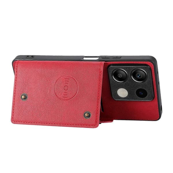 Xiaomi Redmi Note 13 5G -kotelo PU-nahka+TPU, pudotussuoja, korttipidike Style E