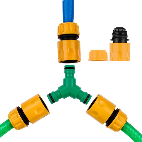 10-pack 1/2 tums plastslangkoppling, krananslutning, trädgårdsslangkoppling, snabbkoppling, tryckluft, kranadapter, trädgårdsslang