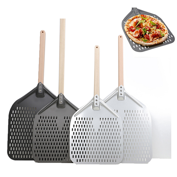 12/14 tum aluminium pizzaspade med långt T-handtag D