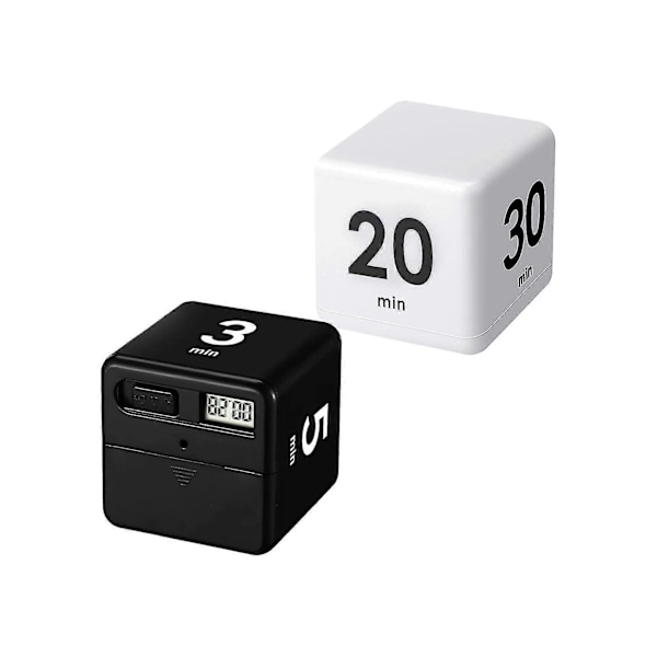 2st Kub-Timers Gravitationssensor Flip Timer Kökstimer För Tidshantering Och Nedräkning 1-3-5-10