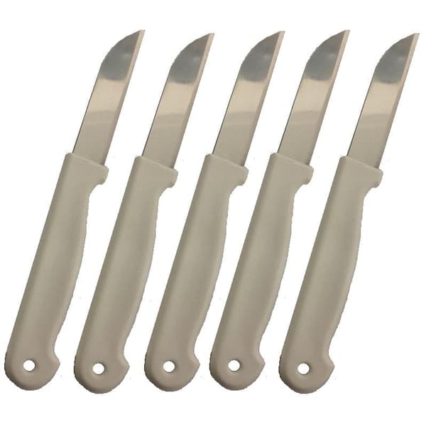 5 stk fruktkniver i rustfritt stål - kniver White white