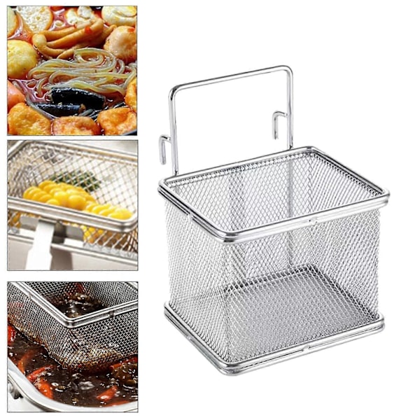 Spaghetti Sil Köksredskap Pasta Durkslag Sikt Rostfri Nudelsil Fritöskorg för Matlagning Avrinning 11x9x9cm
