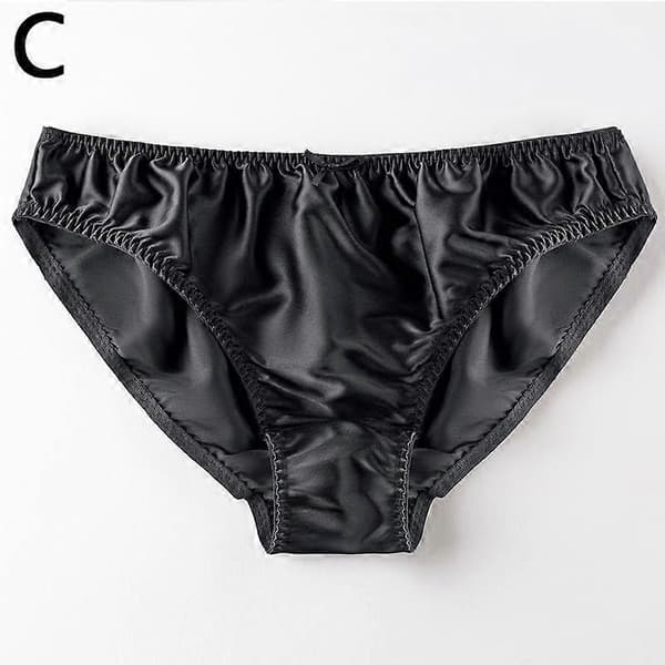 Sexy dameundertruser sateng silkeundertøy pluss størrelser-WELLNGS grå grey 2X