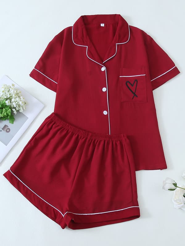 Sommerpyjamas, korte ermer og shorts 7 M