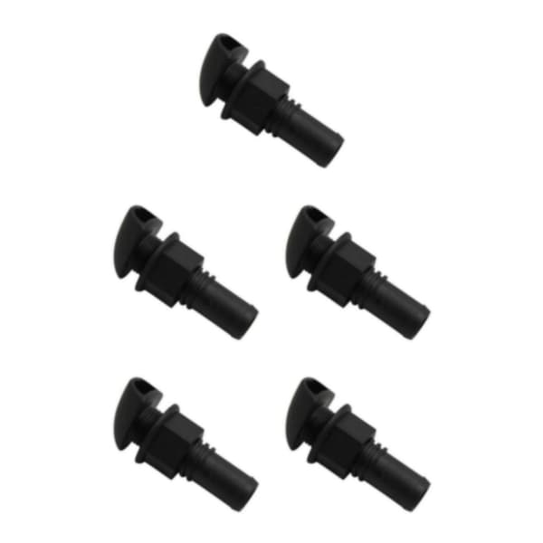 1/2/3/5 Støbt sort nylon brændstoftankventil til 5/8 slange. 5Set