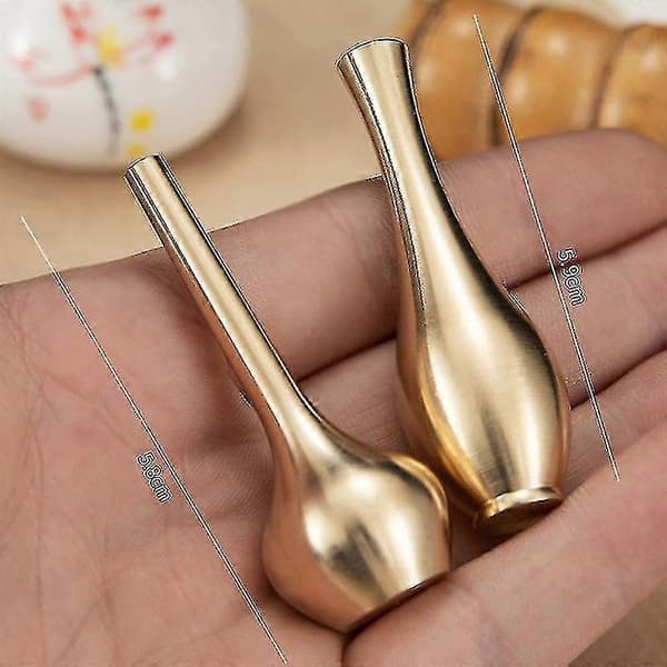 Mini Ren Koppar Vas Guld Dekor Vardagsrum Antik Vas Unik Blomvas size 2