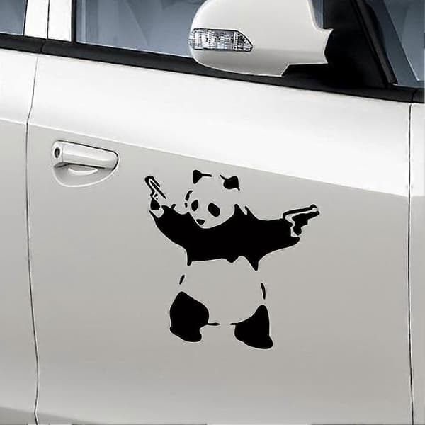 Bildekal Panda med vapen 4505