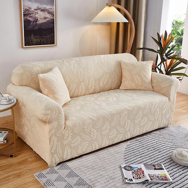 Stretchiga sofföverdrag, heltäckande elastiska sofföverdrag, mjuka sofföverdrag, för fåtöljer, 3-sits