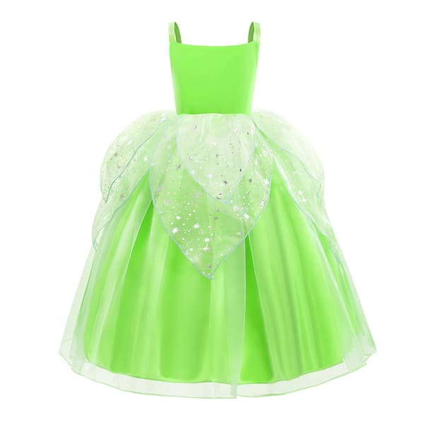 Barnflicka Halloween Peter Pan Tingeling Fe Cosplay Klänning 100cm