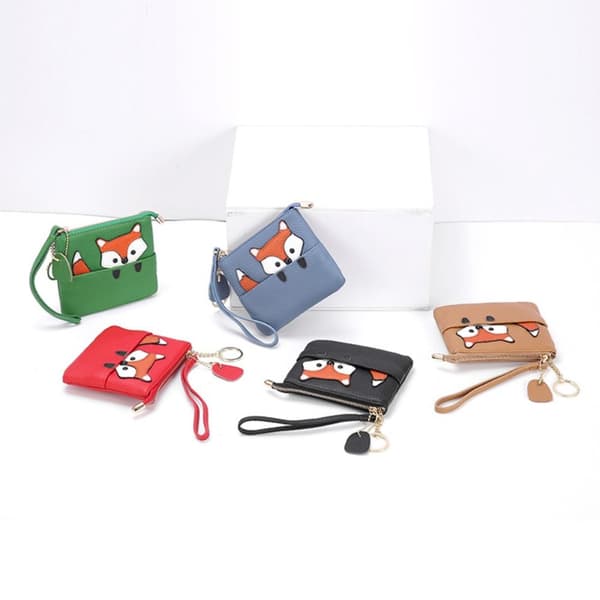 Tecknad Myntbörs Mini Myntbörs RÖD red