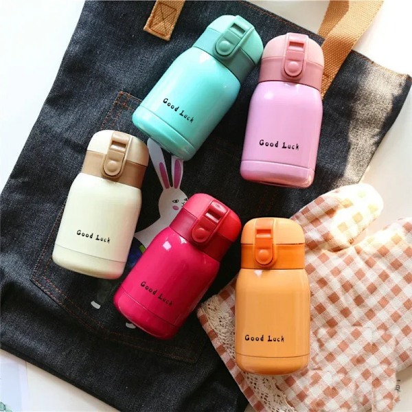 Mini Termos i Rostfritt Stål 200ml/360ml Fickmugg Termisk Mugg för Varmt Kaffe Isolerad Vattenflaska för Barn Present Red 360ml