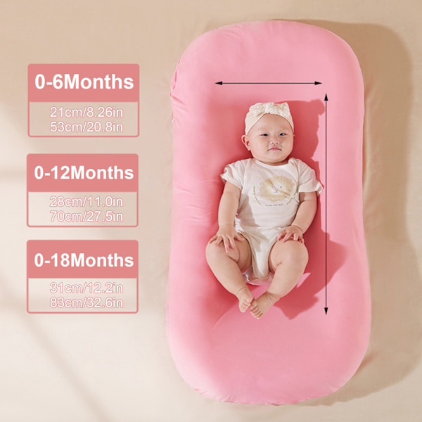 Nyfödd babysäng, andningsbar babynest, anti-skrämsel, bärbar, bekväm liggplats för spädbarn