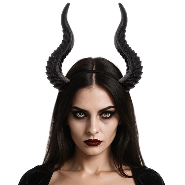 Halloween Djevelhorn Pannebånd DIY Montering Cosplay Hårtilbehør Rekvisitt, Transformerbart Festkostyme Hodeplagg for Kvinner og Menn, Justerbart A2
