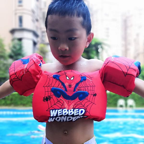Barnens Simväst med Armpuffar | Småbarns Flythjälp för Poolen | Tecknade Designer 2