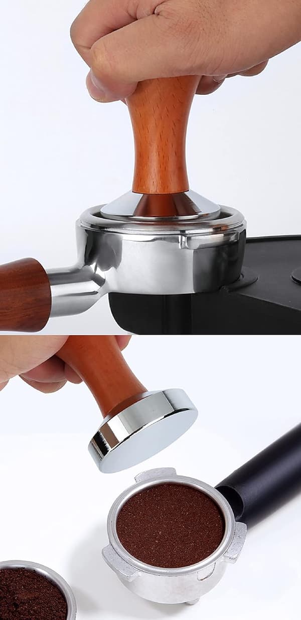 51 mm, espressostamper i rustfrit stål