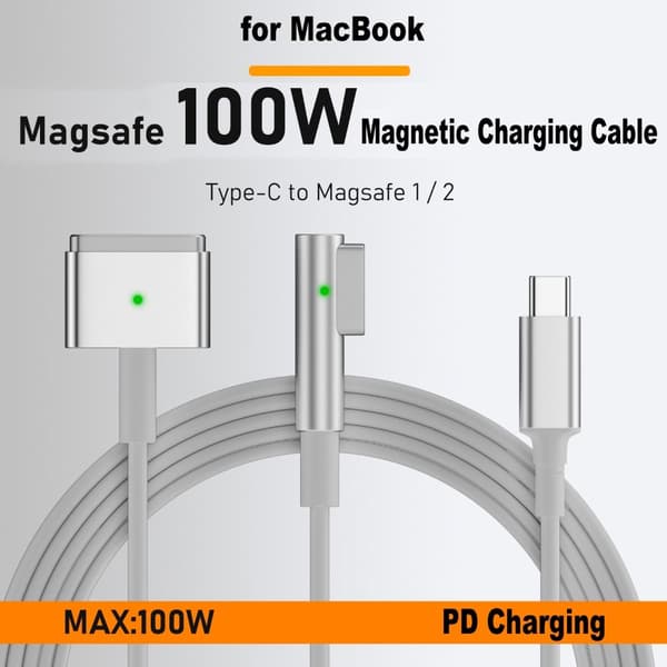PD-latauskaapeli USB Type-C - Magsafe 1 2 MAGSAFE 2:LLE for Magsafe 2 for Magsafe 2