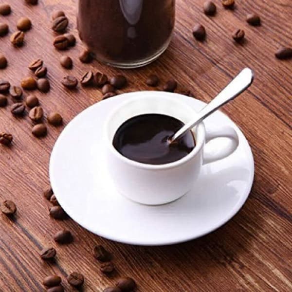 Sæt med 12 små ovale kaffeskeer i rustfrit stål 12cm*2.5cm