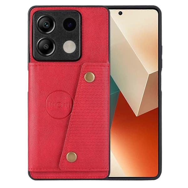 Xiaomi Redmi Note 13 5G -kotelo PU-nahka+TPU, pudotussuoja, korttipidike Style E