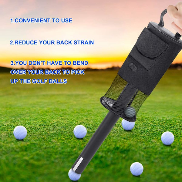 Golfboldssamler, golfsandpose rummer cirka 75 golfbolde